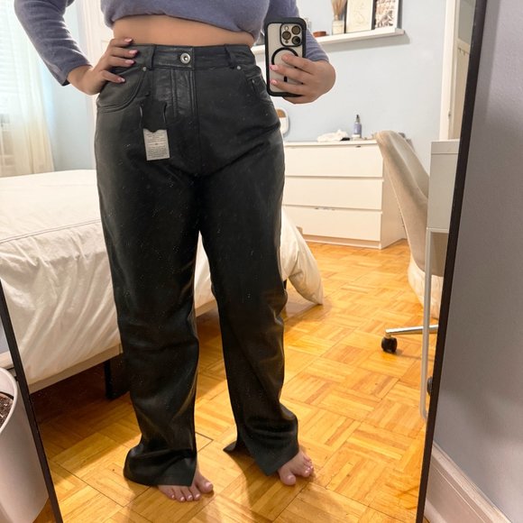 Nasty Gal Real Leather Pants - Picture 6 of 7